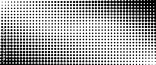 Set of halftone dots gradient pattern texture isolated on white background. Straight dotted spots using halftone circle dot raster texture. Vector blot half tone collection.
