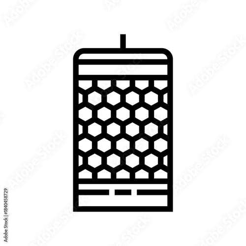 beeswax candle line icon vector illustration