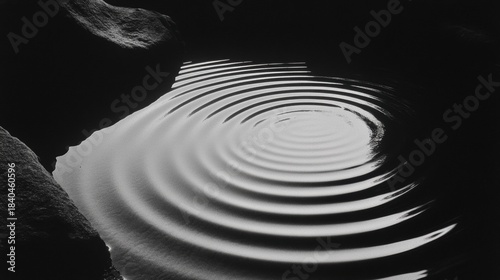 A gentle breeze causing soft ripples on the surface of a pond.