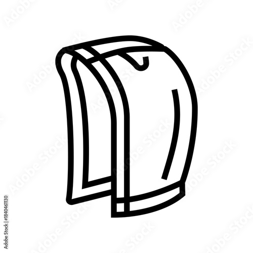 zip up hood line icon vector illustration