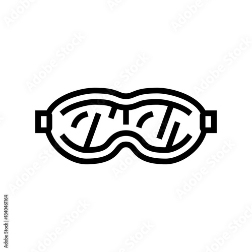 rain protective goggles line icon vector illustration
