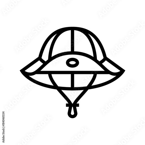 rain hat line icon vector illustration