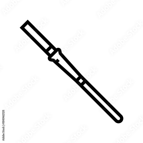 cigarette a holder line icon vector illustration