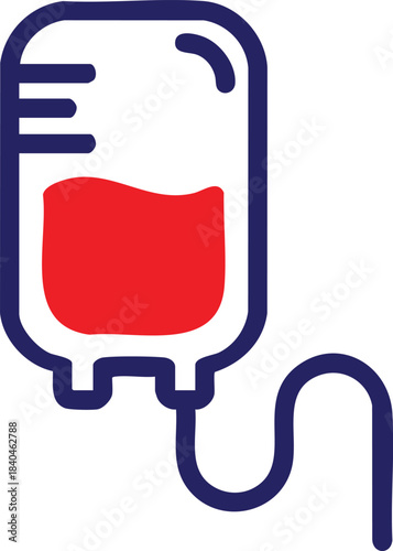 Simple purple icon representing an oxygen tank and breathing mask vector illustration 