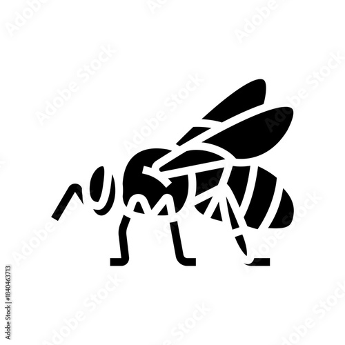 bee drone icon glyph icon vector illustration