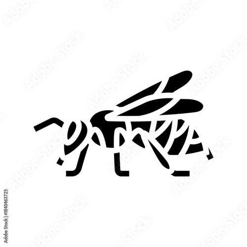 worker bee icon glyph icon vector illustration