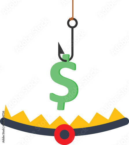 Bait and Traps, Financial Traps, Investment Risks, Frauds and Threats, Mouse Traps and Money Bait on Fish Hooks

