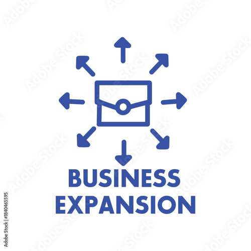 Global Business Expansion, Corporate Growth, and Market Strategy Icon