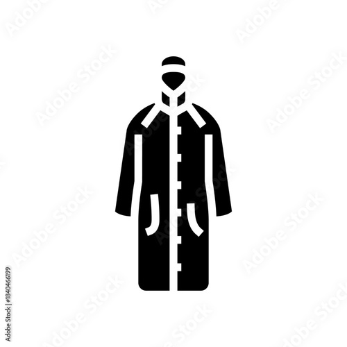 raincoat hood glyph icon vector illustration