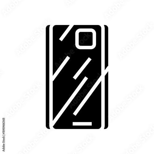 rubber phone case glyph icon vector illustration