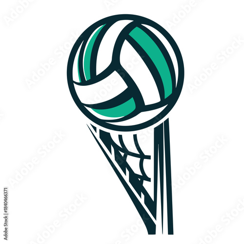 Netball or Volleyball Scoring Goal Vector Icon Design