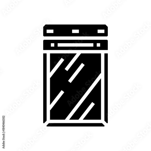 waterproof document pouch glyph icon vector illustration