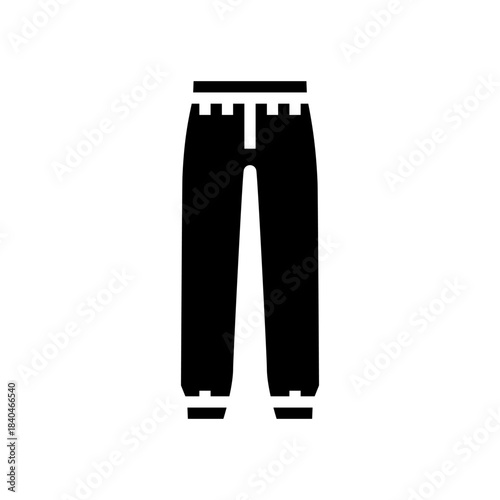 rain pants elastic waistband glyph icon vector illustration