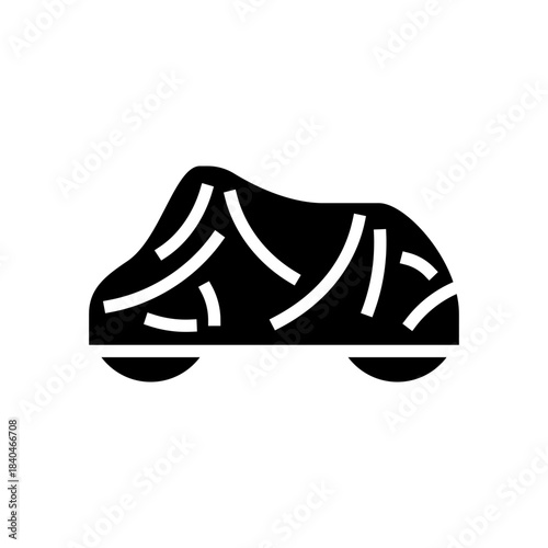 bike rain cover glyph icon vector illustration