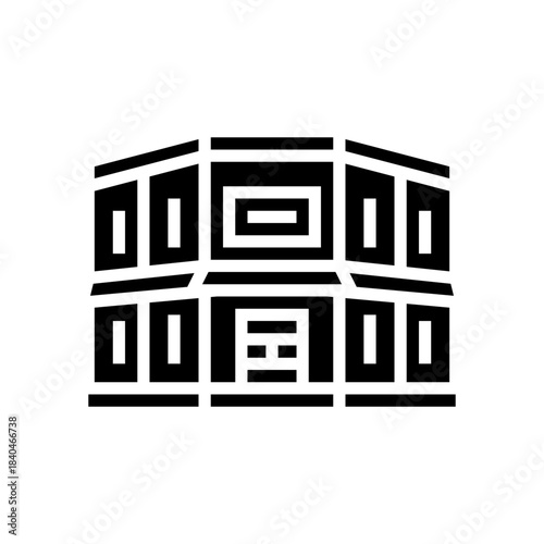 saloon glyph icon vector illustration