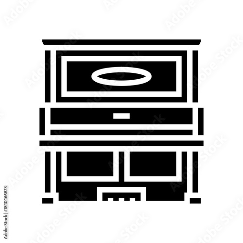 piano glyph icon vector illustration