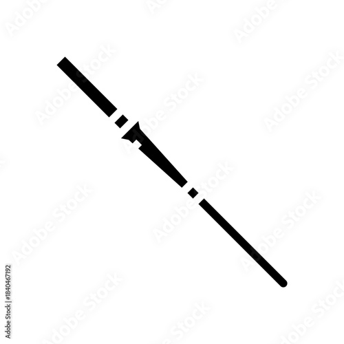 cigarette a holder glyph icon vector illustration