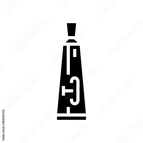 testosterone gel tube glyph icon vector illustration