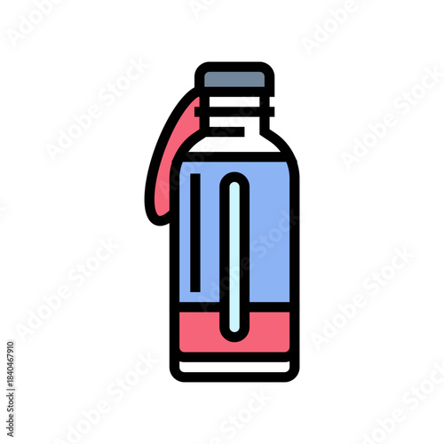 vitamin bottle futuristic color icon vector illustration