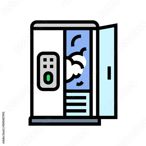 cryotherapy chamber color icon vector illustration