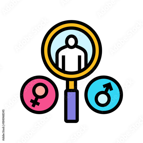 gender identity color icon vector illustration