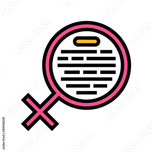feminist theory color icon vector illustration