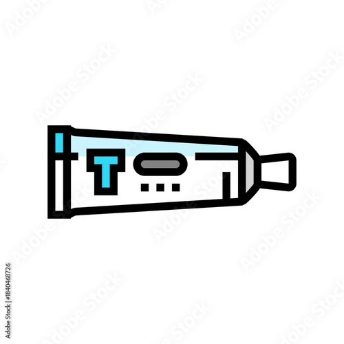 testosterone gel tube color icon vector illustration