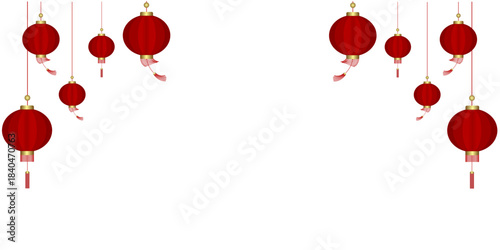 background chinese new year vector lantern illustration