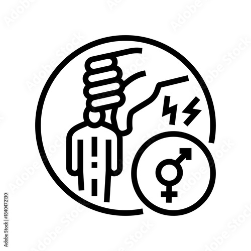 sexism line icon vector illustration