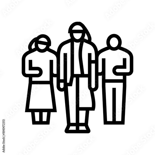 gender expression line icon vector illustration