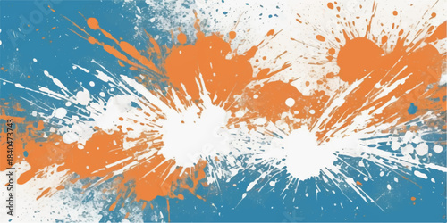 Abstract orange watercolor paint splash design texture grunge vector illustration backdrop