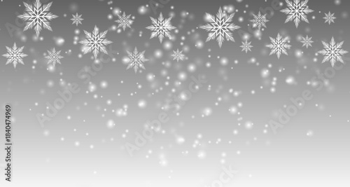 White Snowflake Winter Background Gradient Design for Christmas, winter holidays, seasonal decorations, greeting cards, banners, and digital winter designs.