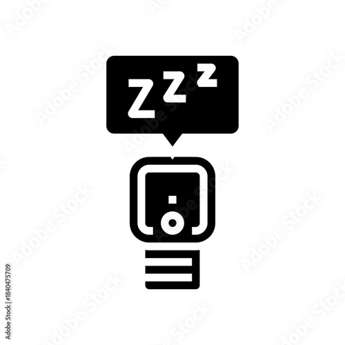 sleep tracking device glyph icon vector illustration