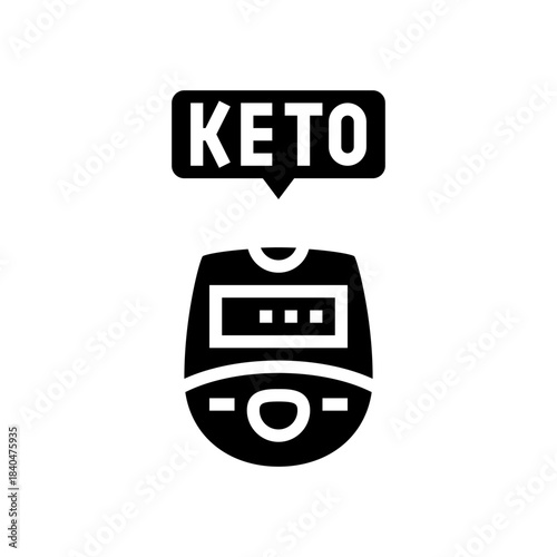 ketone meter device glyph icon vector illustration