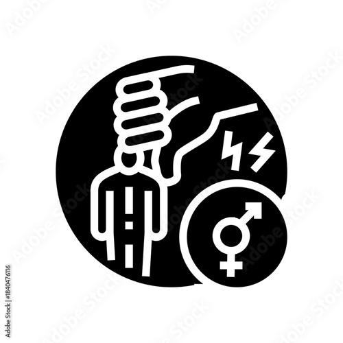 sexism glyph icon vector illustration