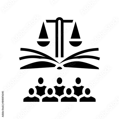 social justice glyph icon vector illustration