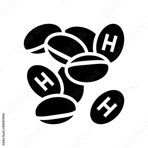 hormone therapy capsule stack glyph icon vector illustration
