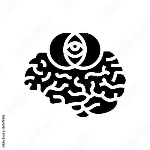 focus and concentration gauge glyph icon vector illustration