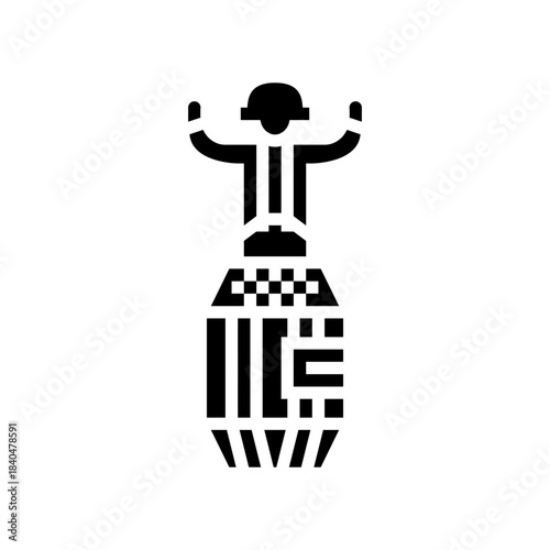 rodeo clown glyph icon vector illustration