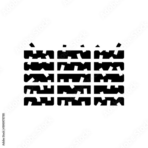 hay bale stack glyph icon vector illustration