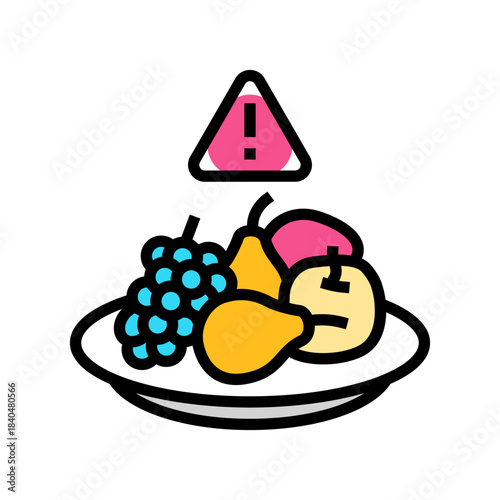 food allergies color icon vector illustration