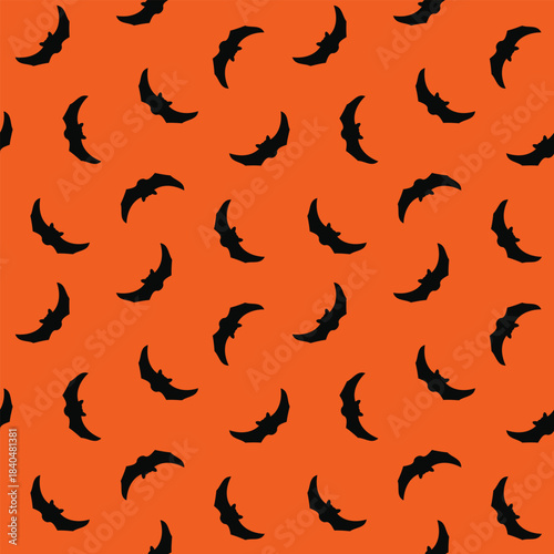 Halloween seamless pattern background. Design for textile, wrapping paper. Festive celebratory style Fashion print for clothes greeting invitation card flyer banner cover booklet wallpaper poster ad