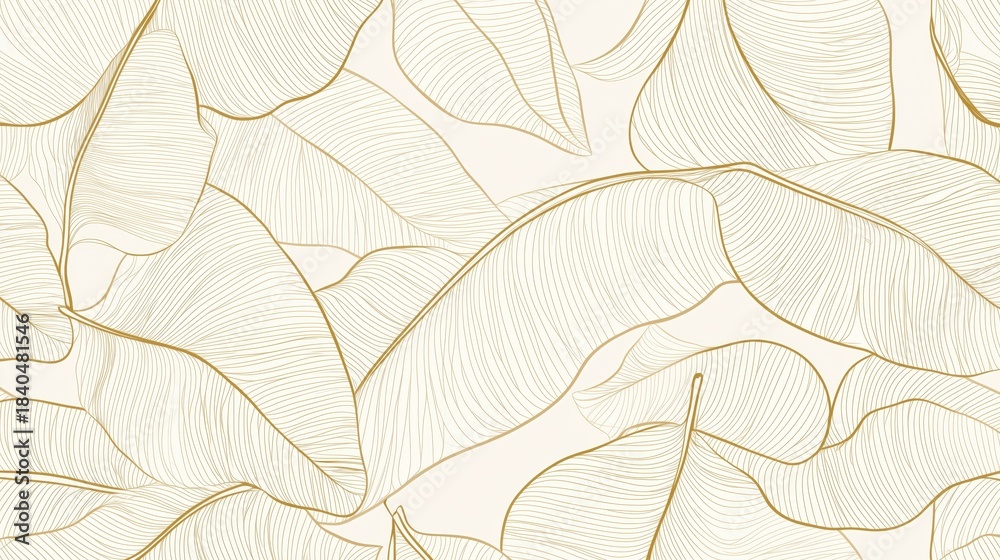 Obraz premium Elegant Gold Leaf Pattern