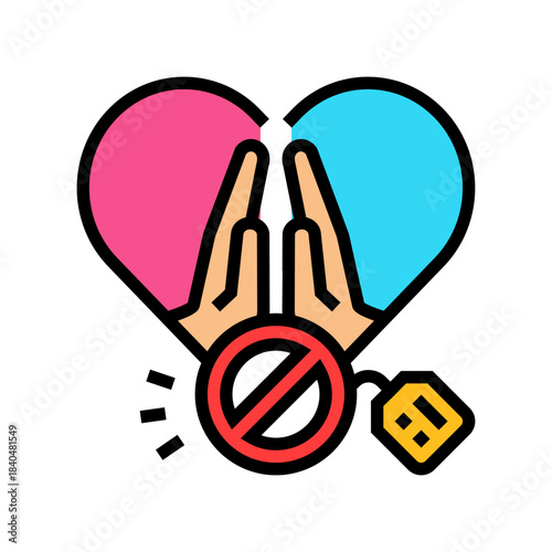 cultural differences couple color icon vector illustration