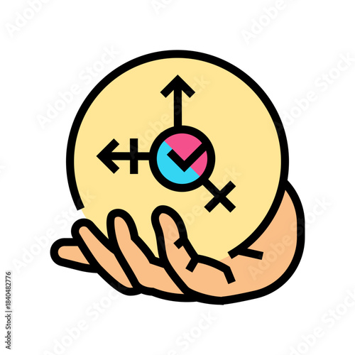 empowered choice color icon vector illustration