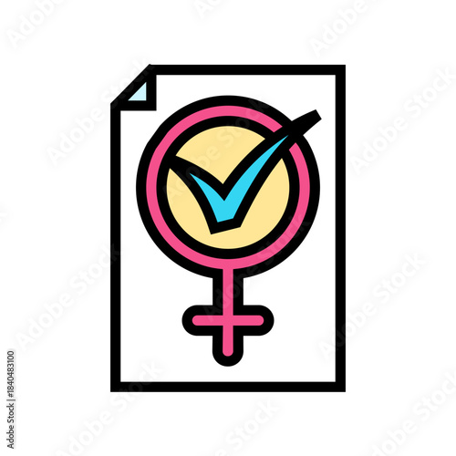 womens suffrage color icon vector illustration