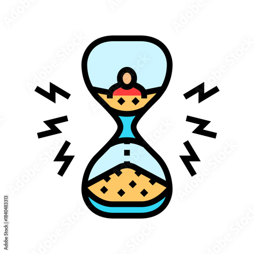 aging fear color icon vector illustration