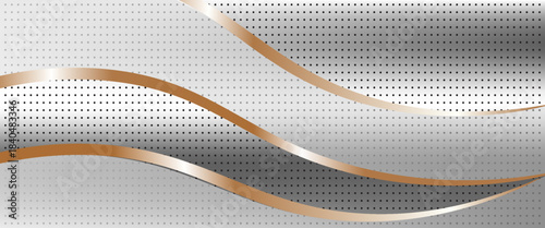 Luxury Gray and Gold Background with Gold Lines and Paper Cut Style. Premium Gray and Gold Background for Awards. vector