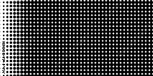 Fade Halftone Background. Distressed Dotted Backdrop. Grunge Points Texture. Gradient Black and White Pattern. Vector illustration