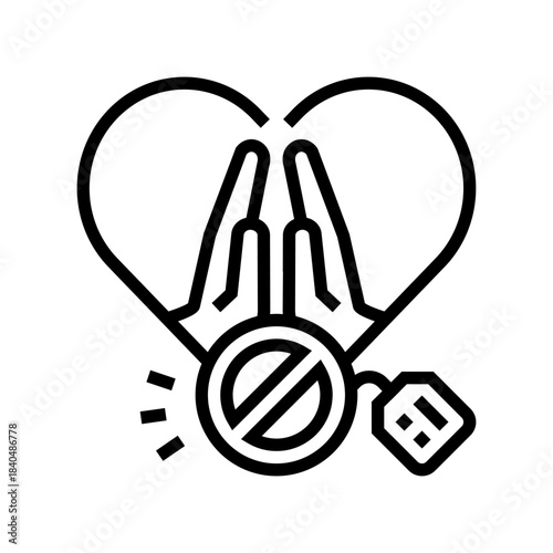 cultural differences couple line icon vector illustration